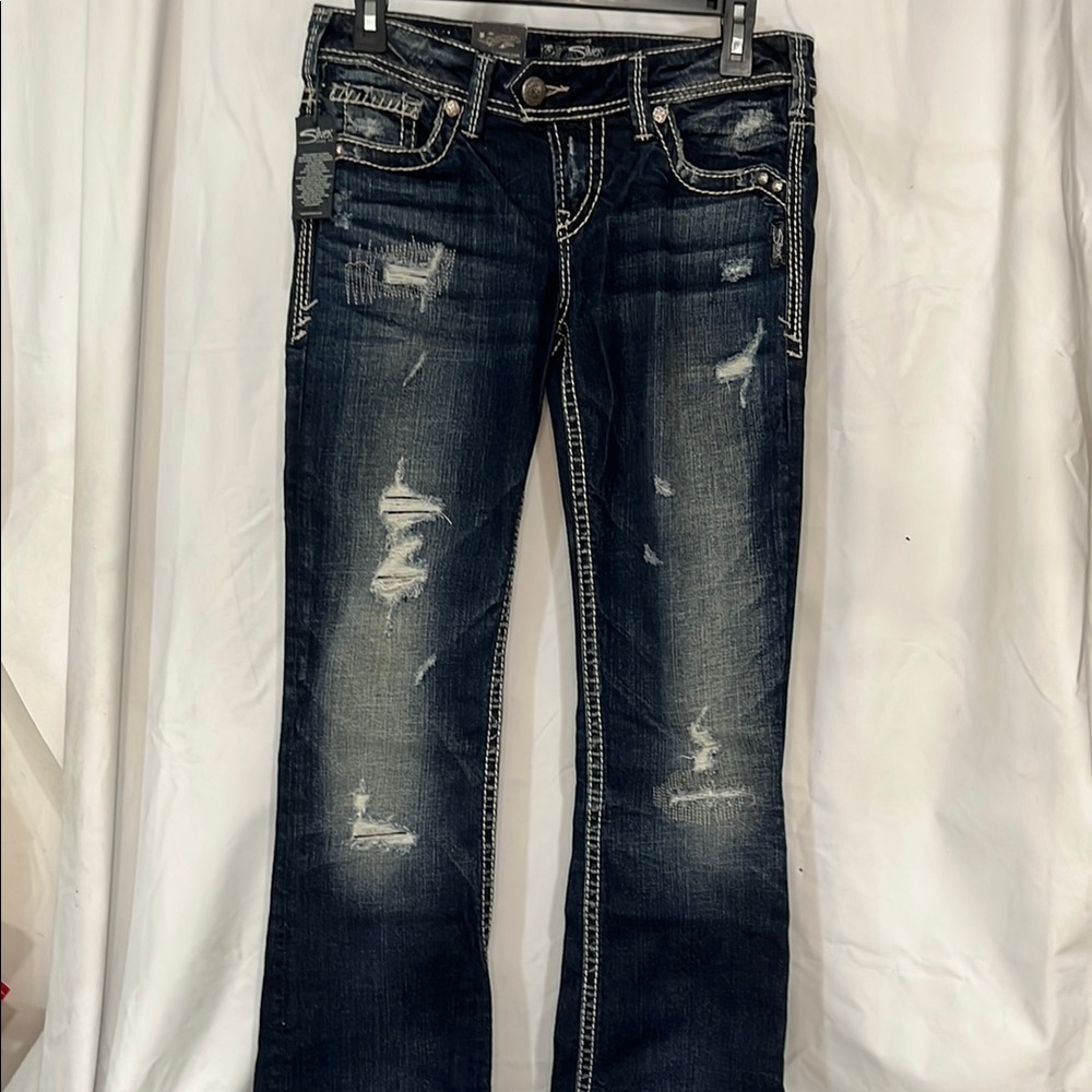 Silver Jeans Women's Dark Blue Boot Cut Jeans